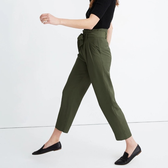 Madewell Drapey Paperbag Pants - Picture 2 of 8